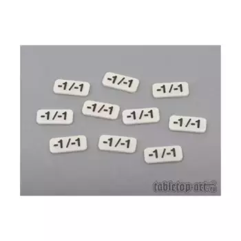 -1/-1 жетоны — ванильный белый, Bits & Accessories - Markers & Templates