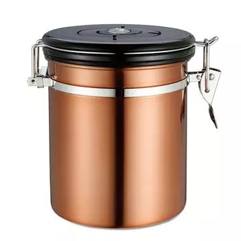 1,8 л герметичная банка для хранения кофе из нержавеющей стали/контейнер/горшок/ванна, герметичный контейнер для кофе, золото CANDeal