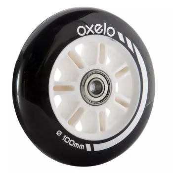 1 х 100 мм колесо для самоката с подшипниками - черное Oxelo