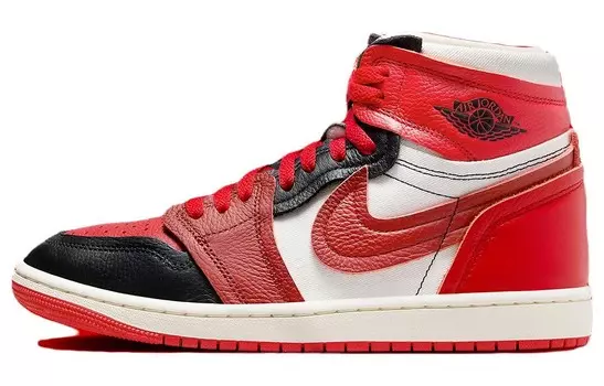 1 High Method Of Make Sport Red Women's, кроссовки женские Jordan, красный/белый/черный