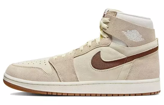 1 High Zoom Air CMFT 2 Legend Coffee, кроссовки женские Jordan, бежевый/коричневый
