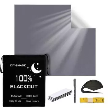 1 компл. затемняющие шторы для путешествий, шторы для окон, портативные съемные без дрели, легкие УФ-блоки, оконные покрытия для гостиной, спальни, хозяйственные товары, темно-серые размеры: 3 м Stuttg, темно-серый