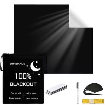 1 компл. затемняющие шторы для путешествий, шторы для окон, портативные съемные, без дрели, легкие УФ-блоки, оконные покрытия для гостиной, спальни, хозяйственные товары-черные, размеры: 3 м Stuttg, черный