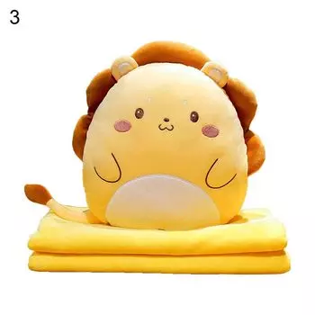 1 комплект милых подушек с набивными животными, удобная в использовании подушка с подогревом рук и одеялом для офиса-3 Stuttg
