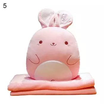 1 комплект милых подушек с набивными животными, удобная в использовании подушка с подогревом рук и одеялом для офиса-5 Stuttg