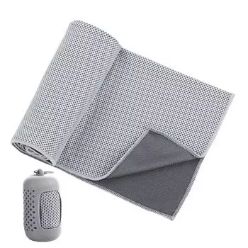 1 комплект охлаждающего полотенца для льда, портативное, быстросохнущее, супервпитывающее, летнее охлаждающее полотенце для занятий спортом на открытом воздухе, фитнеса, светло-серого цвета. Размер: S Stuttg, серый