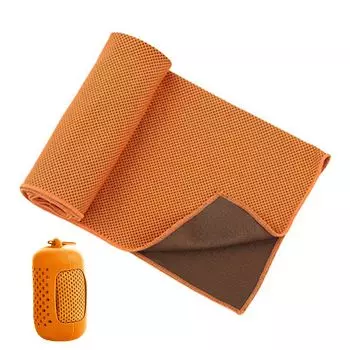 1 комплект охлаждающего полотенца для льда, портативное, быстросохнущее, супервпитывающее, летнее охлаждающее полотенце для занятий спортом на открытом воздухе, фитнеса, темно-оранжевого цвета. Размер: S Stuttg, оранжевый