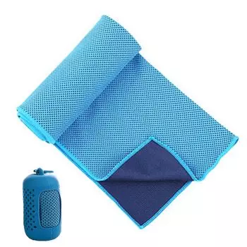 1 комплект охлаждающего полотенца для льда, портативное, быстросохнущее, супервпитывающее, летнее охлаждающее полотенце для занятий спортом на открытом воздухе, фитнеса, розового цвета. Размер: S Stuttg, темно-синий