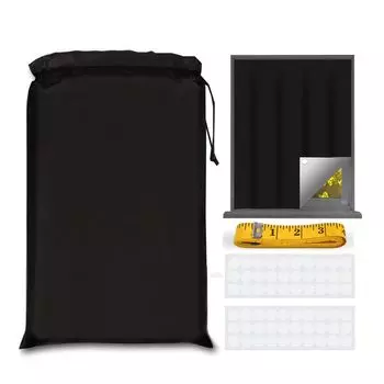 1 комплект оконных штор, затемняющих, устойчивых к морщинам, устойчивых к УФ-излучению, затеняющих, полиэстеровых, для детской комнаты, занавесок без перфорации, домашних изображений, черные, размеры: 2 м Stuttg, черный