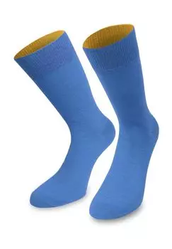 1 пара двухцветных носков normani, цвет Himmelblau Aprikose