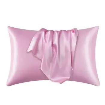 1 пара наволочек, атласные гладкие удобные прямоугольные наволочки с украшением, имитация шелковой подушки, ворс, домашнее украшение для гостиной-J, размеры: L Stuttg