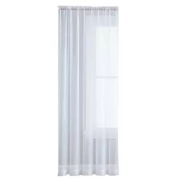 1 шт., сплошной цвет, прозрачный тюль, оконная занавеска, драпировка для гостиной, балкона, патио, декор-белый, размеры: 132x210 см Stuttg