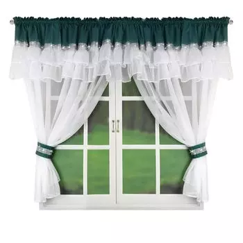 1 шт. уличная штора, водонепроницаемая, непрозрачная, ветрозащитная, защита от ультрафиолета, солнцезащитная штора для балкона, сада, двора (52 х 94 дюйма, красочная) Drapella, темно-зеленый