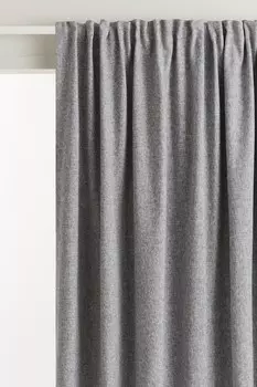 1 упаковка широких плотных штор H&M, 250x250 см, серый
