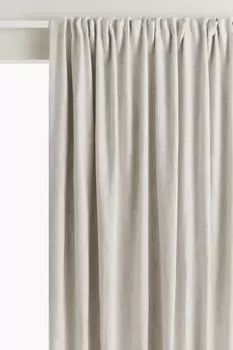 1 упаковка широких плотных штор H&M, 250x300 см, бежевый