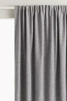 1 упаковка широких плотных штор H&M, 250x300 см, серый