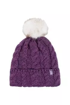 1 упаковка вязаной шапки с помпоном Heat Weaver Cable SOCKSHOP Heat Holders, фиолетовый
