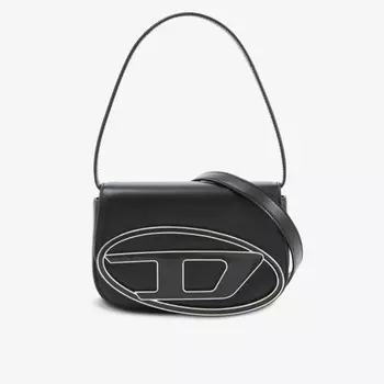 1Dr кожаная сумка через плечо с логотипом Diesel, черный