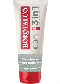 1x Мужской гель для душа BOROTALCO 3 в 1 Profumo Muschiato 200 мл