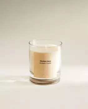 (200 г) ароматическая свеча из абсолюта льна Zara Home, горчично-желтый