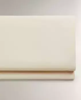 (200 нитей) плоский лист хлопкового перкаля Zara Home, бежевый