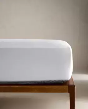 (200 нитей) простынь на подкладке из хлопкового перкаля Zara Home, серый