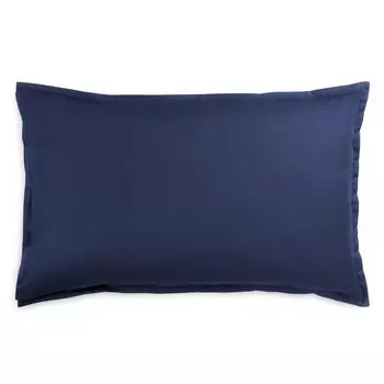 200TC Простая наволочка из хлопкового перкаля - Милан Lisola Basic, цвет Blu Navy