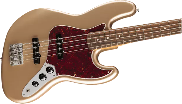 2021 Fender Vintera '60s Jazz Bass Pau Ferro Fingerboard Firemist Gold