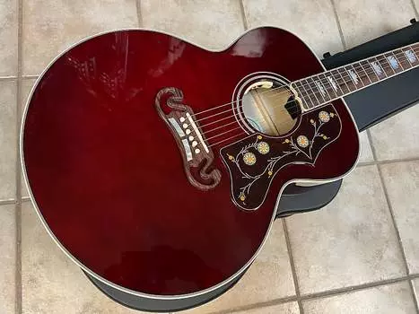 2023 Gibson SJ-200 Стандартная электроакустическая гитара Красное вино SJ-200 Standard Acoustic-Electric Guitar Wine Red