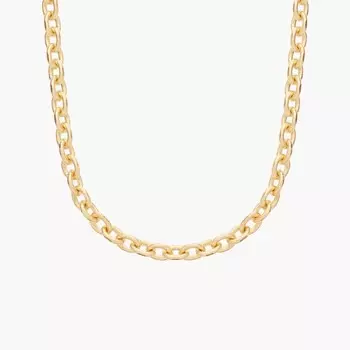 20-дюймовая круглая цепочка с открытыми звеньями из 14-каратного желтого золота (3,2 мм) Blue Nile