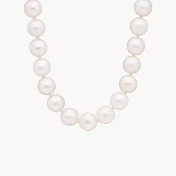 20-дюймовое классическое ожерелье из нити культивированного жемчуга Акойя из 18-каратного белого золота (8,0-8,5 мм) Blue Nile