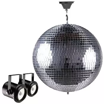 20-дюймовый зеркальный стеклянный диско-шар DJ Dance Home Party Club Освещение сцены w Pinspots American DJ 20" Mirror Glass Disco Ball DJ Dance Home Party Club Stage Lighting w Pinspots