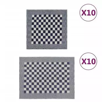 20 шт. Комплект полотенец черный и белый хлопок DKD HOME DECOR