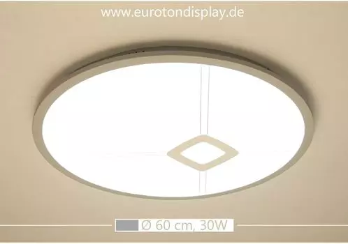 2108- 60WJ Светодиодный потолочный светильник с дистанционным управлением, регулировка цвета/яркости света Eurotondisplay