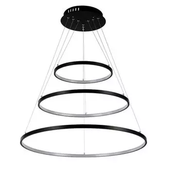 2130black-3 70x50x30 см Eurotondisplay Black 2130-3 кольца Подвесной светодиодный светильник с дистанционным управлением, регулировка цвета и яркости
