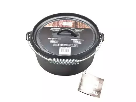 2157087 Сковорода чугунная 25 см с крышкой и ручками HTI-Living