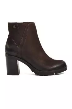 2179125K Коричневые женские ботинки из нубука из натуральной кожи Vens