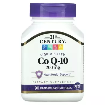21st Century жидкий коэнзим Q10 200 мг, 90 капсул
