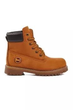 220655 Женские ботинки из натуральной кожи нубука с корицей и нубуком Bulldozer