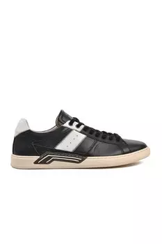 221160 Черные мужские кроссовки из натуральной кожи Bulldozer