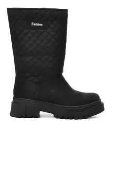 2226 Черные замшевые женские ботинки с флисовой подкладкой Ayakmod