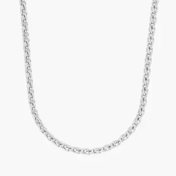 24-дюймовая цепочка из 14-каратного белого золота (1,2 мм) Blue Nile