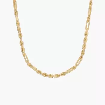 24-дюймовая цепочка Milano Rope с бриллиантовой огранкой из 14-каратного желтого золота (2,25 мм) Blue Nile