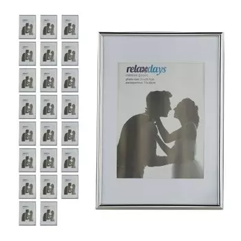 24 x Рамка для фотографий Relaxdays A4 silber, серебряный