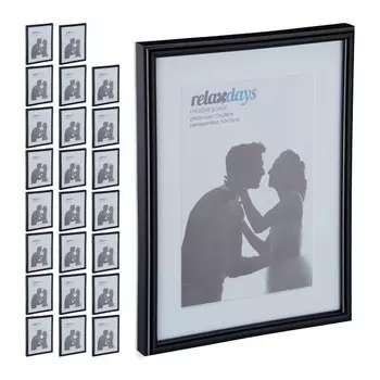 24xРамка для фотографий Relaxdays 15x20 cm schwarz, черно-белый