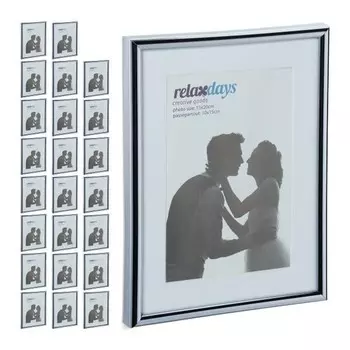 24xРамка для фотографий Relaxdays 15x20 cm silber, серебристый/белый