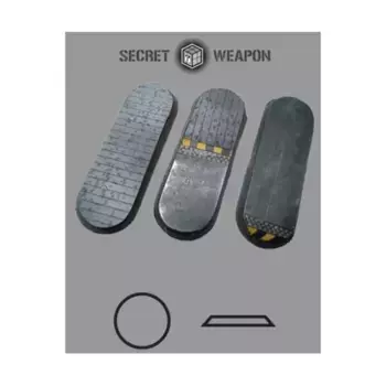 25x70 мм велосипедные/кавалерийские скошенные основания № 1 — кабина экипажа, Miniature Bases - Flight Deck