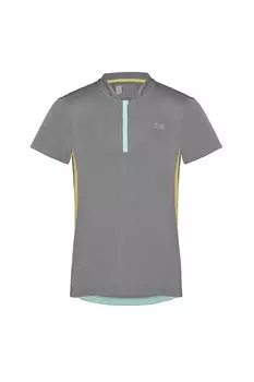 26009 Короткая футболка для бега Halla на молнии Tao, серый