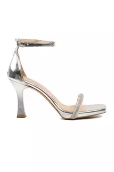 290 Серебряные мятые женские вечерние туфли Ayakmod