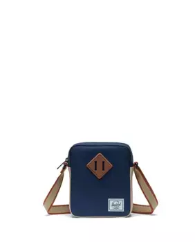 2,6 л синяя экологичная мужская сумка через плечо на молнии и внутреннем кармане Herschel, синий